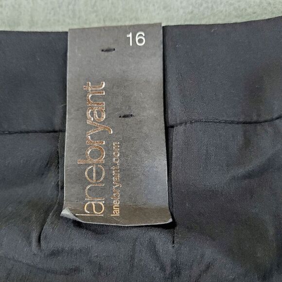 Lane Bryant Pants Womens 16P Black Bootcut Flare Casual Flat Front Regular Fit - Picture 6 of 11